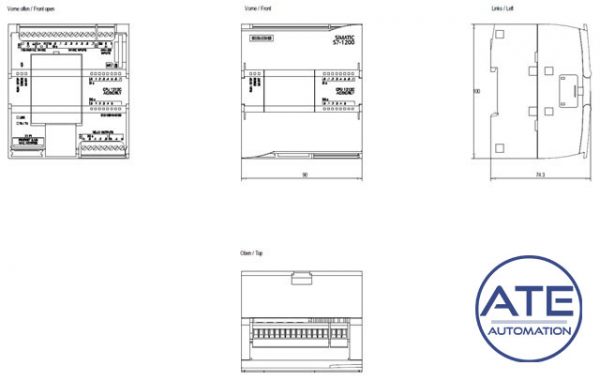 6ES7212-1BE40-0XB0-dimension